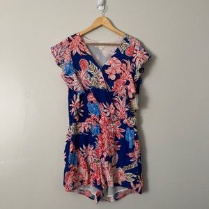 Cooper & Ella floral romper, size M.